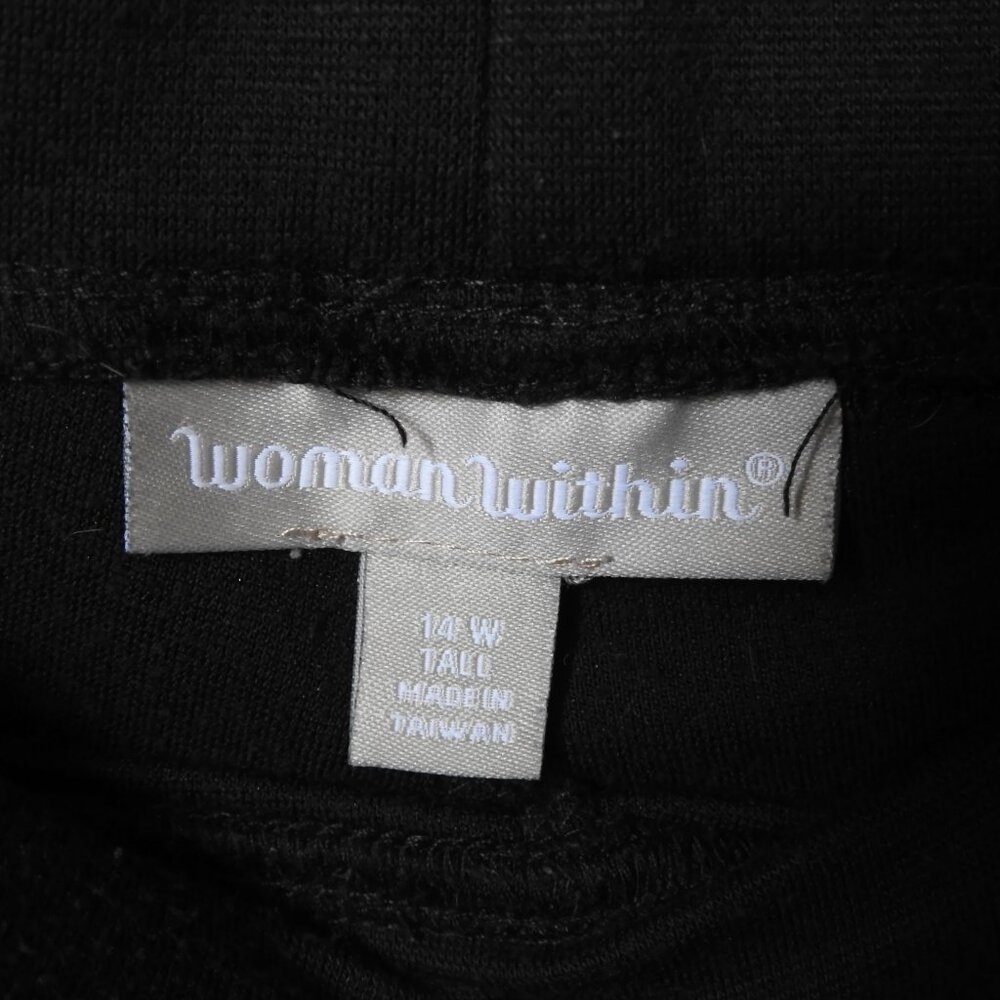 Woman Within Women's Plus Size Bootcut Ponte Stretch Knit Pant Black 14WTL - Picture 4 of 5